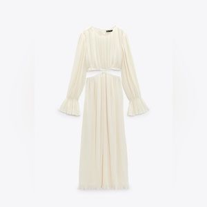 ZARA WOMAN SS23 CUT OUT PLEATED DRESS